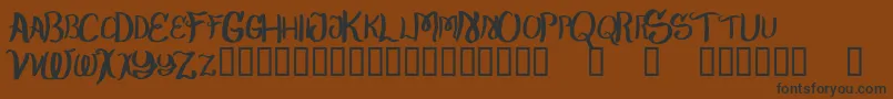 CheapFrames Font – Black Fonts on Brown Background