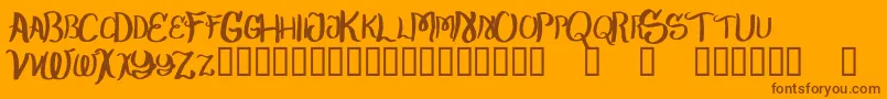 CheapFrames Font – Brown Fonts on Orange Background