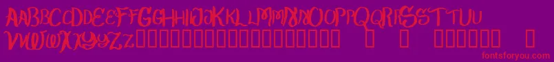 CheapFrames Font – Red Fonts on Purple Background