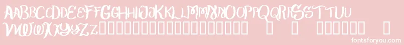 CheapFrames Font – White Fonts on Pink Background