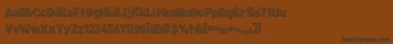 フォントCloudier – 黒い文字が茶色の背景にあります