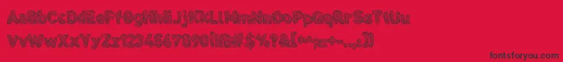 Cloudier Font – Black Fonts on Red Background