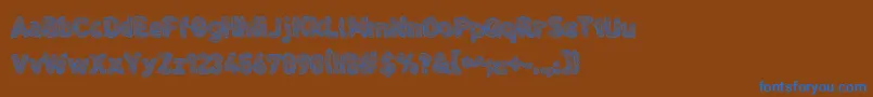 Шрифт Cloudier – синие шрифты на коричневом фоне