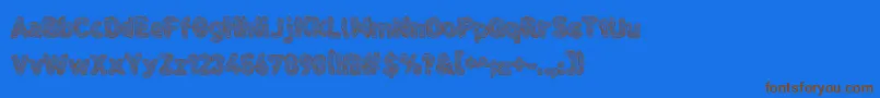 Police Cloudier – polices brunes sur fond bleu