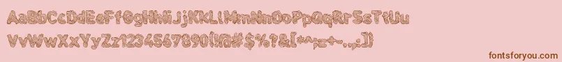 Cloudier Font – Brown Fonts on Pink Background