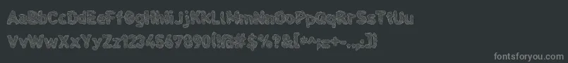 Cloudier Font – Gray Fonts on Black Background