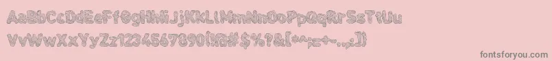 フォントCloudier – ピンクの背景に灰色の文字