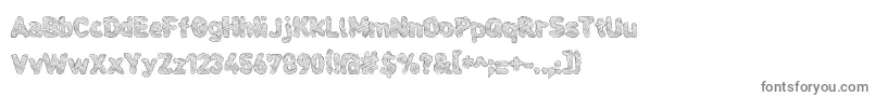 フォントCloudier – 白い背景に灰色の文字