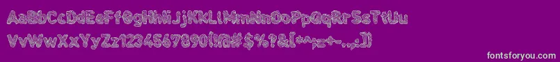 Cloudier Font – Green Fonts on Purple Background