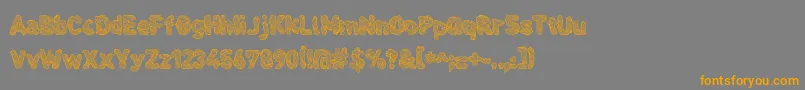 Cloudier Font – Orange Fonts on Gray Background