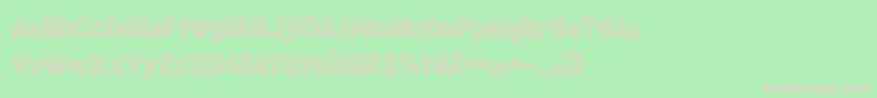 Cloudier Font – Pink Fonts on Green Background