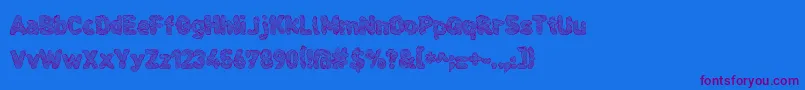 Cloudier Font – Purple Fonts on Blue Background