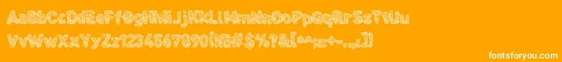 Cloudier Font – White Fonts on Orange Background