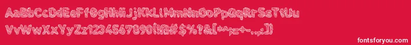 Шрифт Cloudier – белые шрифты на красном фоне