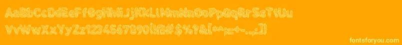 Шрифт Cloudier – жёлтые шрифты на оранжевом фоне