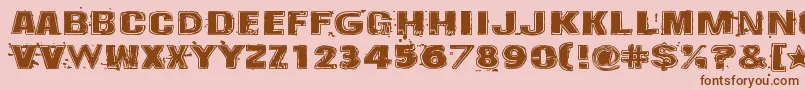 Krakle Font – Brown Fonts on Pink Background