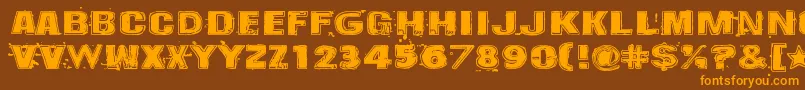 Krakle Font – Orange Fonts on Brown Background