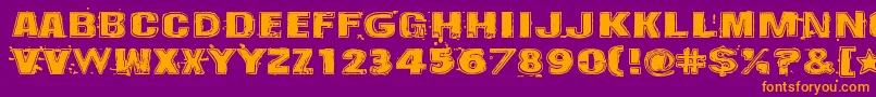 Krakle Font – Orange Fonts on Purple Background