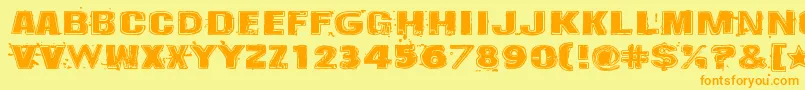 Krakle Font – Orange Fonts on Yellow Background
