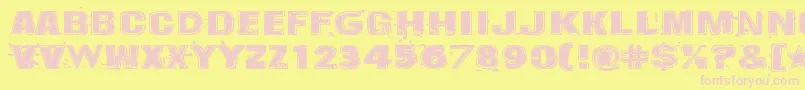 Krakle Font – Pink Fonts on Yellow Background