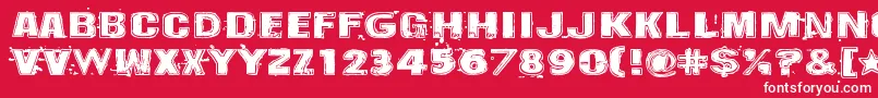 Krakle Font – White Fonts on Red Background