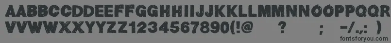 HelvChildren Font – Black Fonts on Gray Background