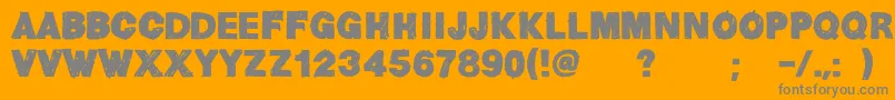 HelvChildren Font – Gray Fonts on Orange Background