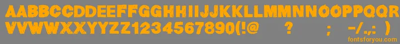 HelvChildren Font – Orange Fonts on Gray Background