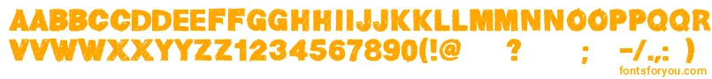 HelvChildren Font – Orange Fonts on White Background