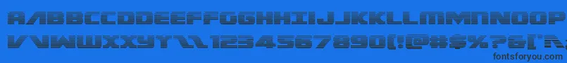 Federalescortscan Font – Black Fonts on Blue Background