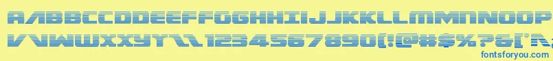 Federalescortscan-fontti – siniset fontit keltaisella taustalla