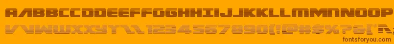 Fonte Federalescortscan – fontes marrons em um fundo laranja