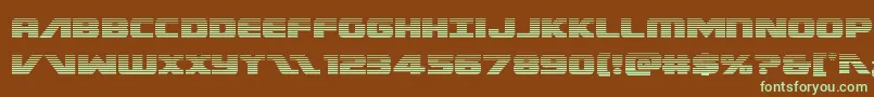 Federalescortscan Font – Green Fonts on Brown Background