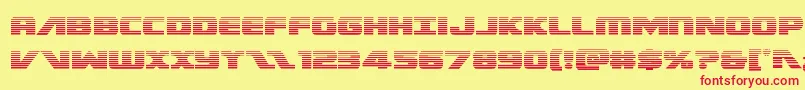 Шрифт Federalescortscan – красные шрифты на жёлтом фоне