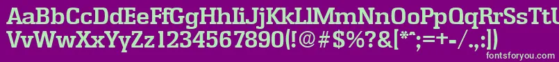 EnschedeDemibold Font – Green Fonts on Purple Background