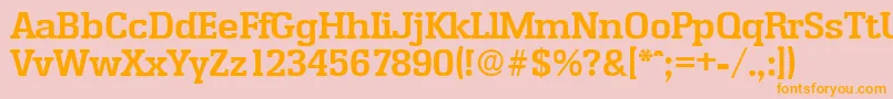 EnschedeDemibold Font – Orange Fonts on Pink Background