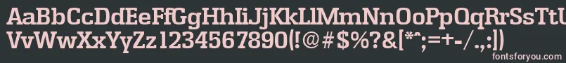 EnschedeDemibold Font – Pink Fonts on Black Background