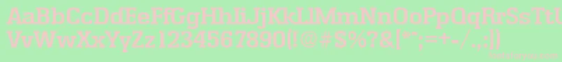 EnschedeDemibold Font – Pink Fonts on Green Background