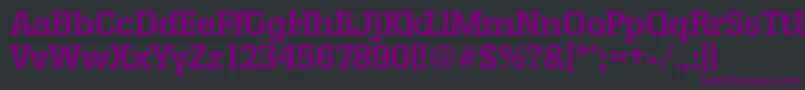 Czcionka EnschedeDemibold – fioletowe czcionki na czarnym tle