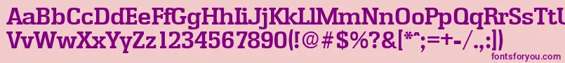 EnschedeDemibold Font – Purple Fonts on Pink Background