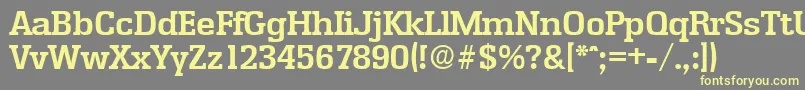 EnschedeDemibold Font – Yellow Fonts on Gray Background