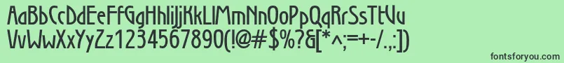 Secessiondemic Font – Black Fonts on Green Background