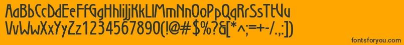 Secessiondemic Font – Black Fonts on Orange Background