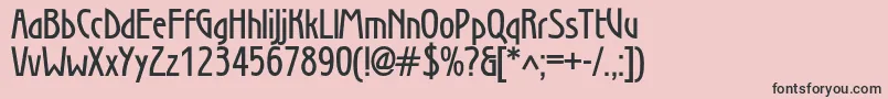 Secessiondemic Font – Black Fonts on Pink Background