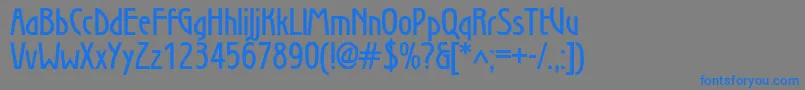 Secessiondemic Font – Blue Fonts on Gray Background