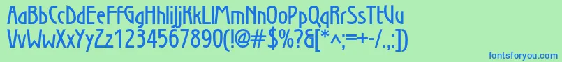 Secessiondemic Font – Blue Fonts on Green Background