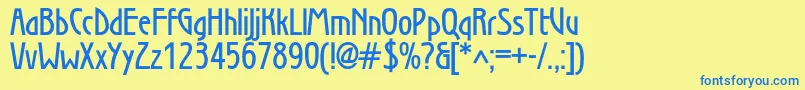 Secessiondemic Font – Blue Fonts on Yellow Background