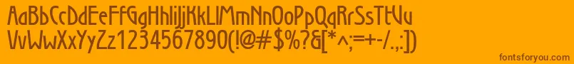 Secessiondemic Font – Brown Fonts on Orange Background