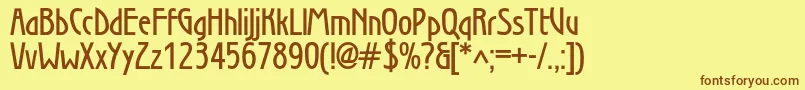 Secessiondemic Font – Brown Fonts on Yellow Background