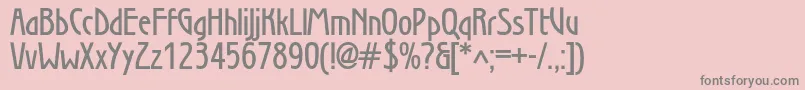 Secessiondemic Font – Gray Fonts on Pink Background
